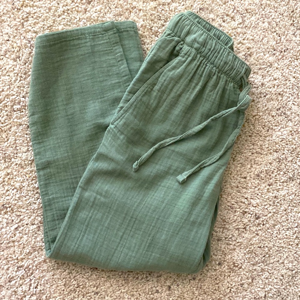 Caslon Green Linen Pants (Nordstrom Brand)